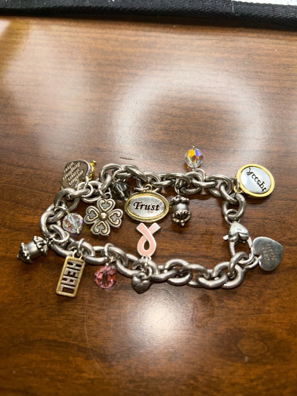 Brighton power of pink breast cancer awareness charm bracelet motivational Hope - Picture 4 of 4